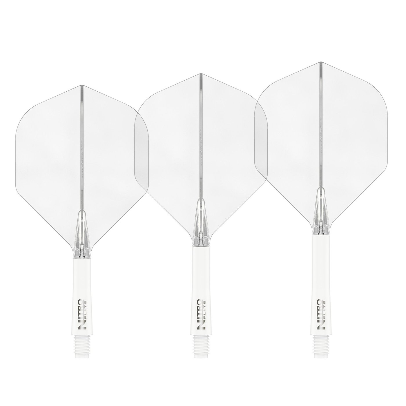 Red Dragon Nitro Flite System White Clear NO2 Dart Flights