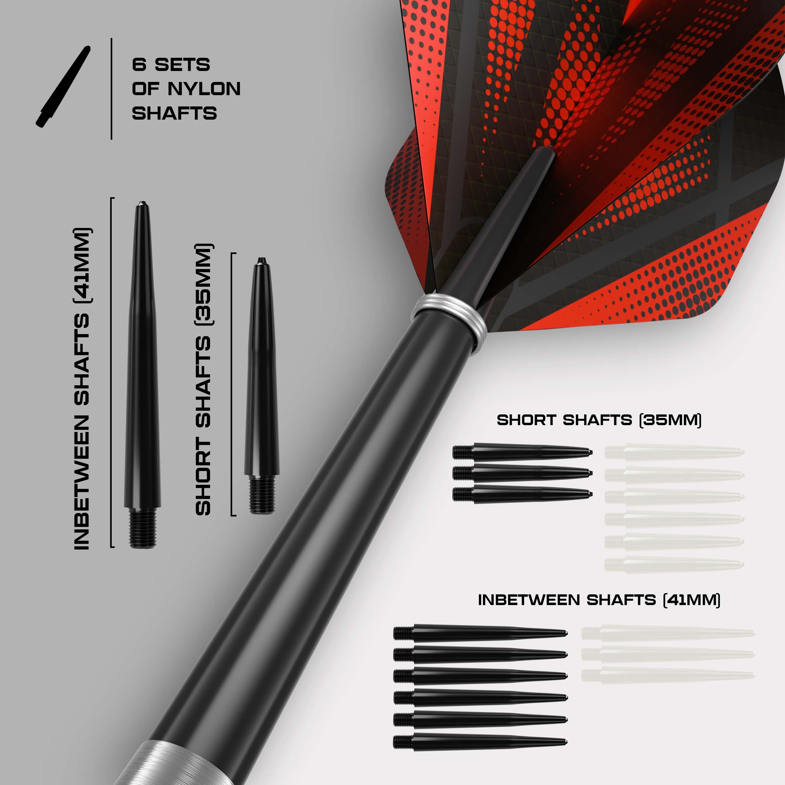 Fléchettes KOTO Dark Knight Silver 80 % – Set De Fléchettes Acier Pointe Fixe, Look Argenté, Précision Et Durabilité