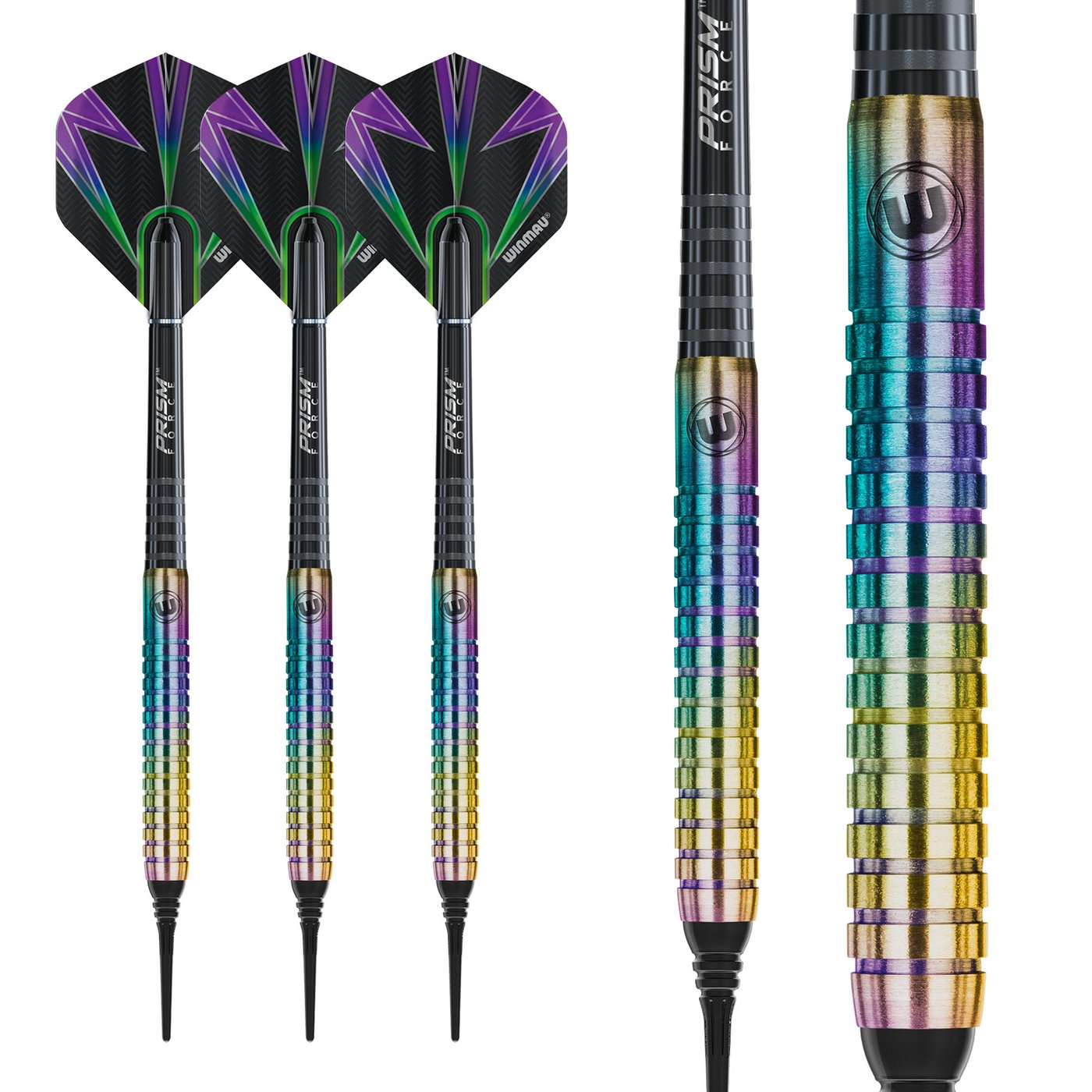Fléchettes Winmau Foxfire En Acier - Lot De 3, 22g, 80% Tungstène, Avec Arbres Prism Force Et Vols Prism Alpha