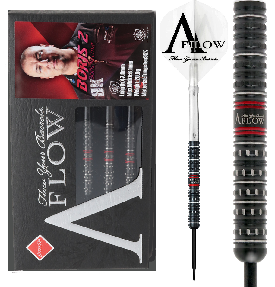 ダーツ DYNASTY A FLOW BLACK LINE BORIS 14.5 2BA Dynasty A-FLOW Black Line Boris Krcmar 95% Soft Tip Darts