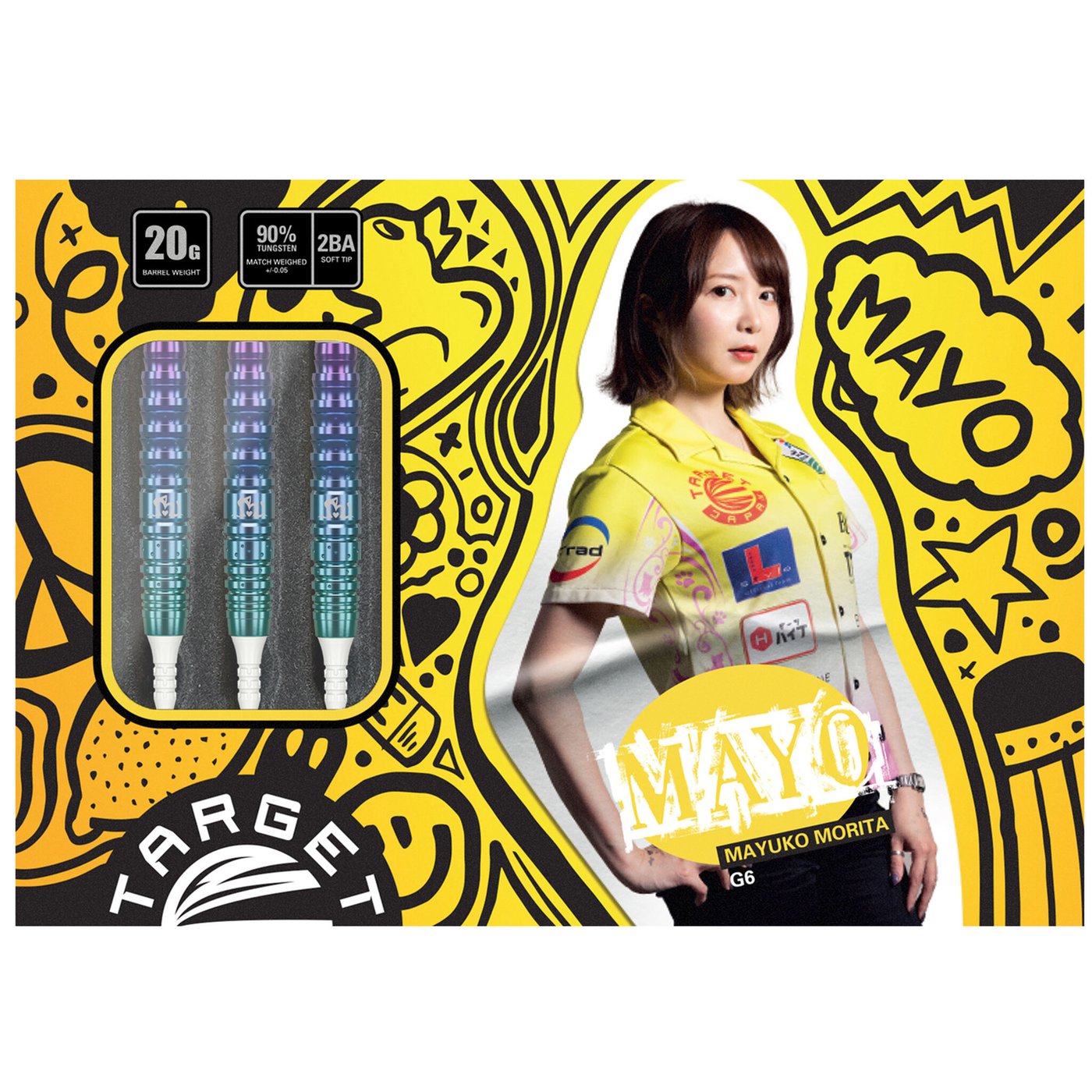 【新品】 TARGET MAYO G5 DARTS HIVE Limited Target Japan The Miracle G5 95% Tungsten Steel Tip Darts – Premier