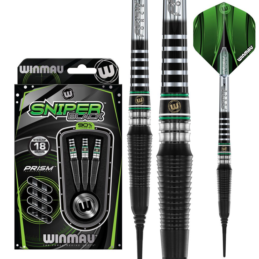 Winmau Sniper Black V2 90% Soft Tip Darts