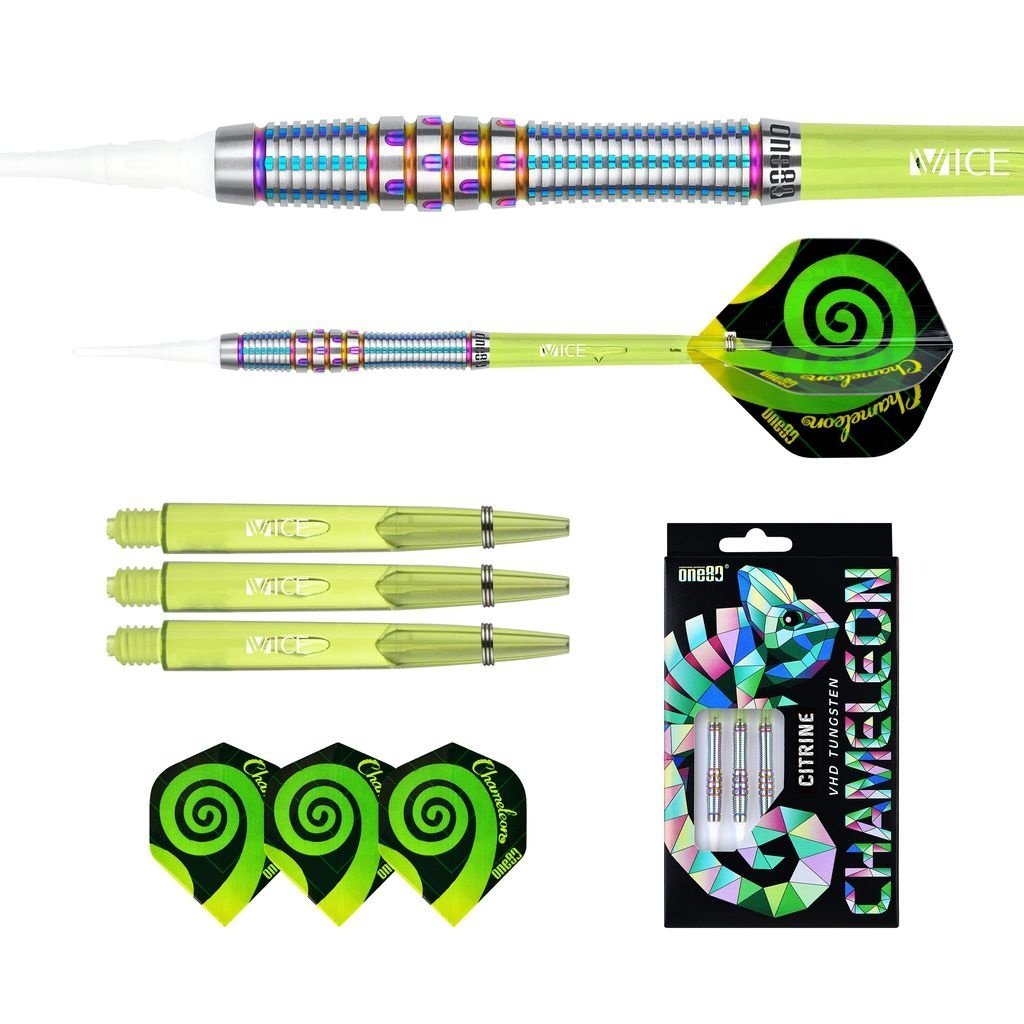 ONE80 Chameleon Citrine 90% Soft Tip Darts