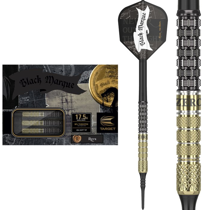 Target Japan Black Marque Reyn – Set Freccette Punta Acciaio In Tungsteno 90% 24G – Con Swiss Point Intercambiabili E Voli K-Flex – Pro Reyn Agcaoili - 4