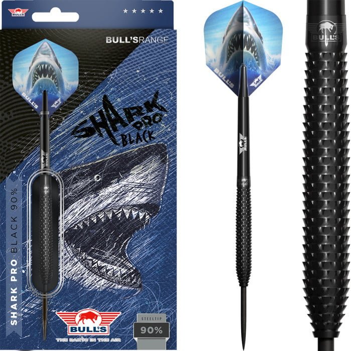 Bull's Shark Pro Black 90% - Steel Tip Darts