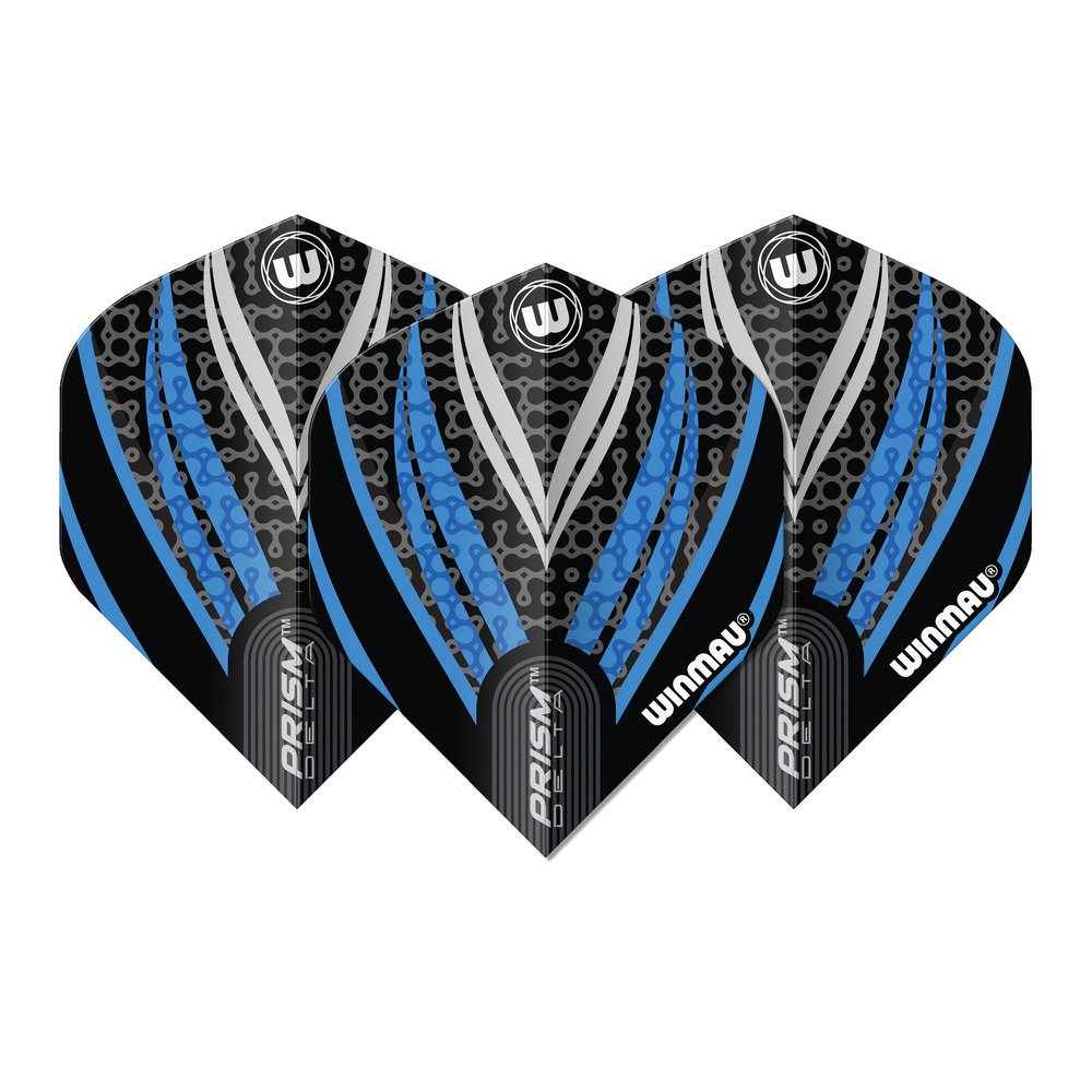 Winmau Prism Delta Black White Blue Darts Flights