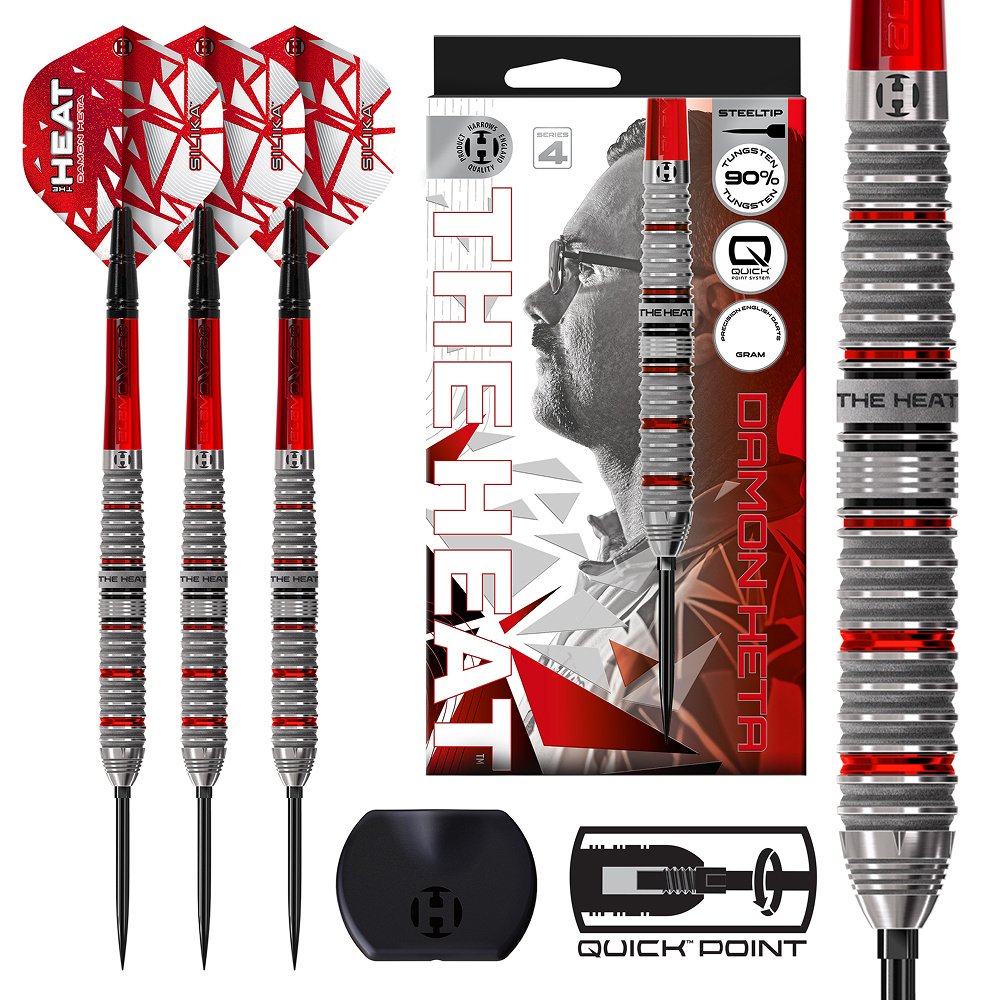 Harrows Damon Heta V4 Quick Point 90% - Steel Tip Darts