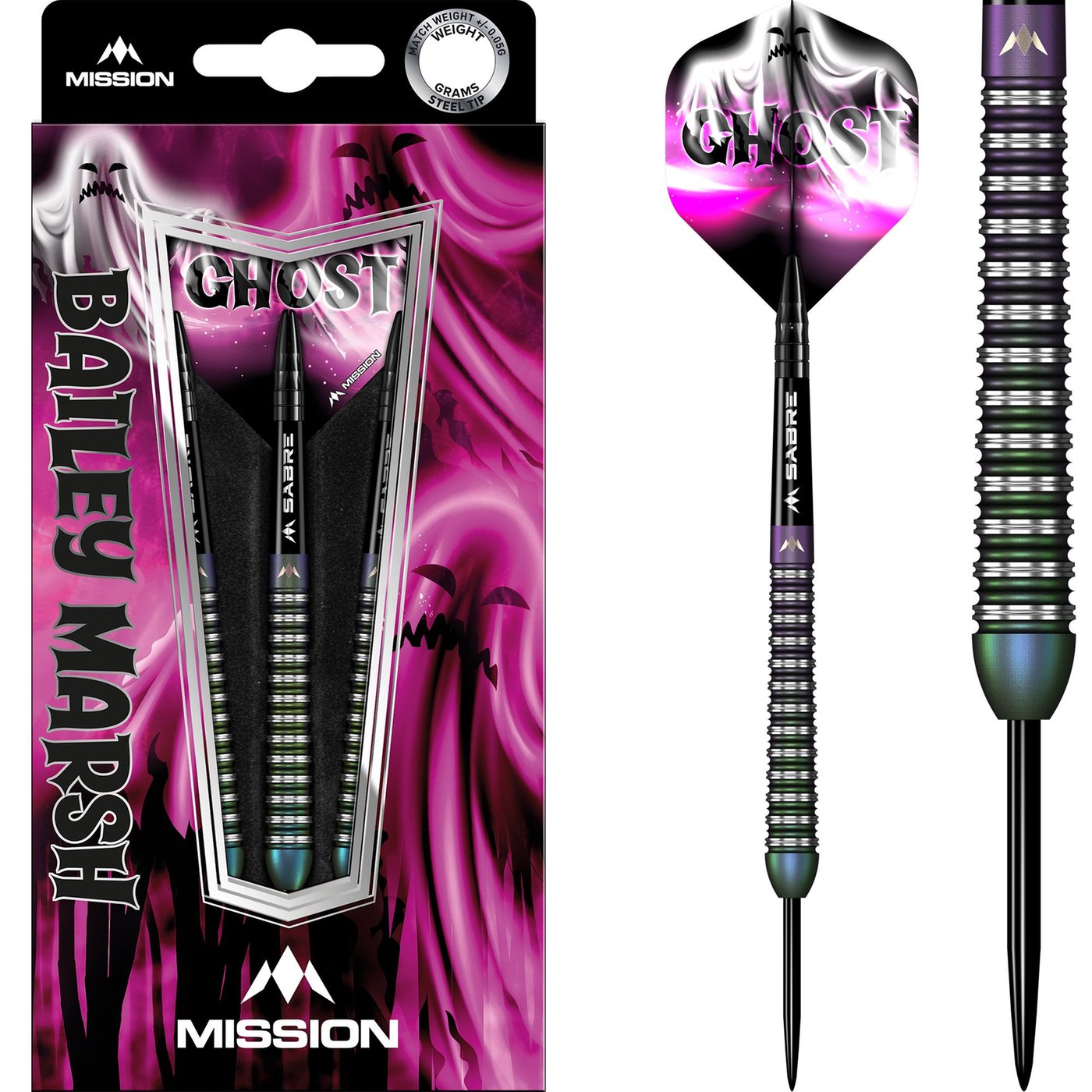 Dardos Mission Bailey Marsh 90% Punta de Acero