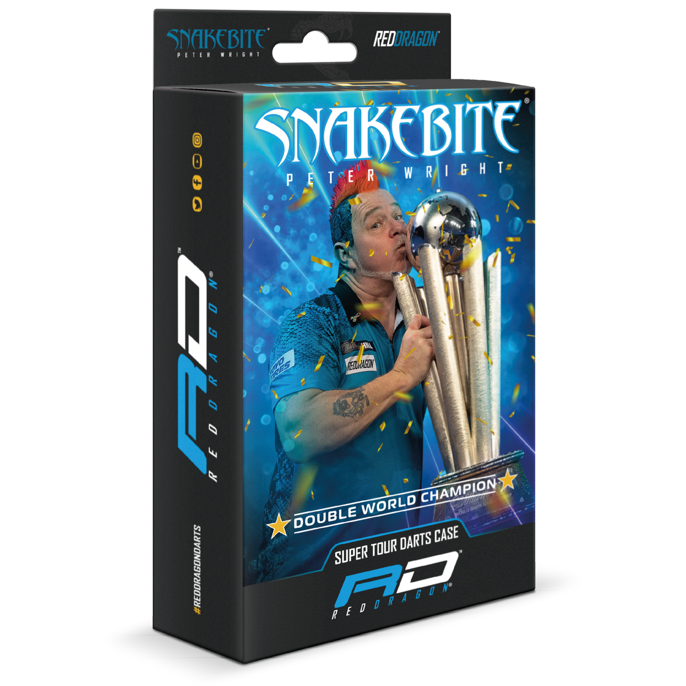 Red Dragon Peter Wright Double World Champion Super Tour Case