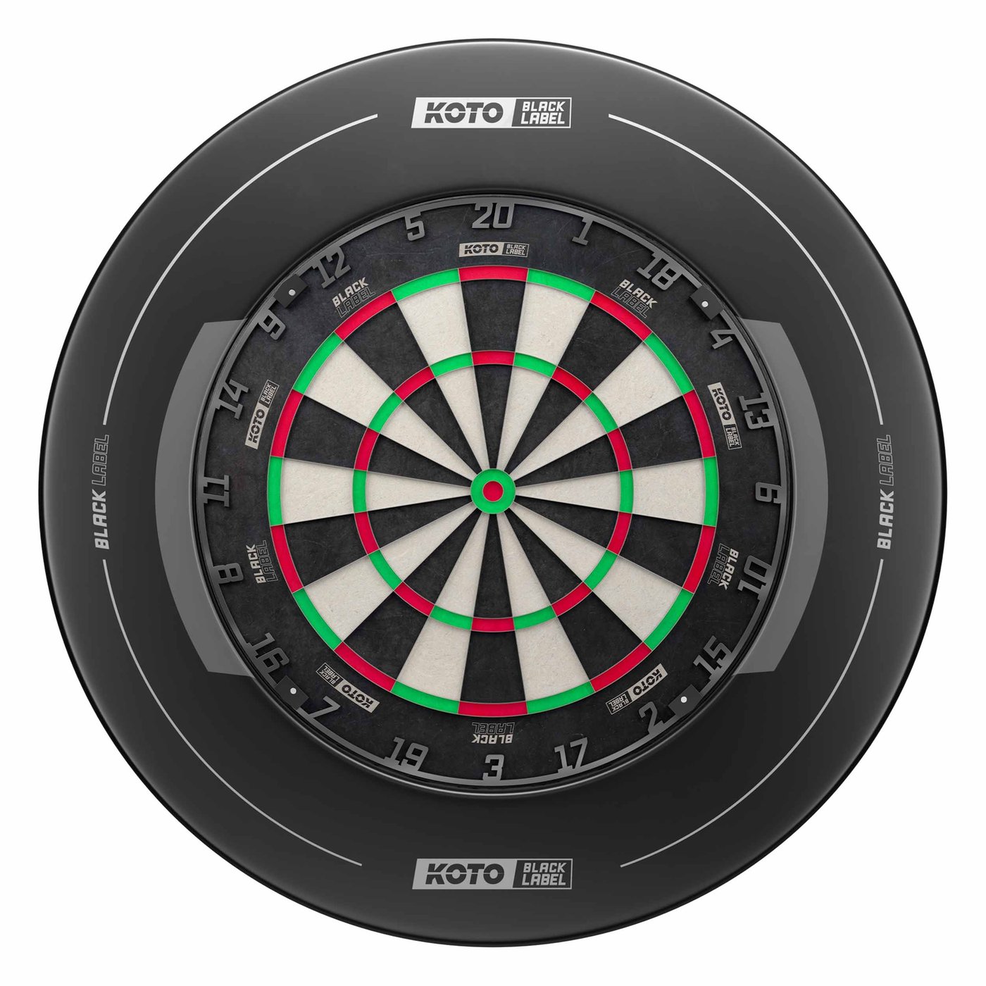 KOTO Black Label Dartboard + KOTO Black Label Surround - Dartset