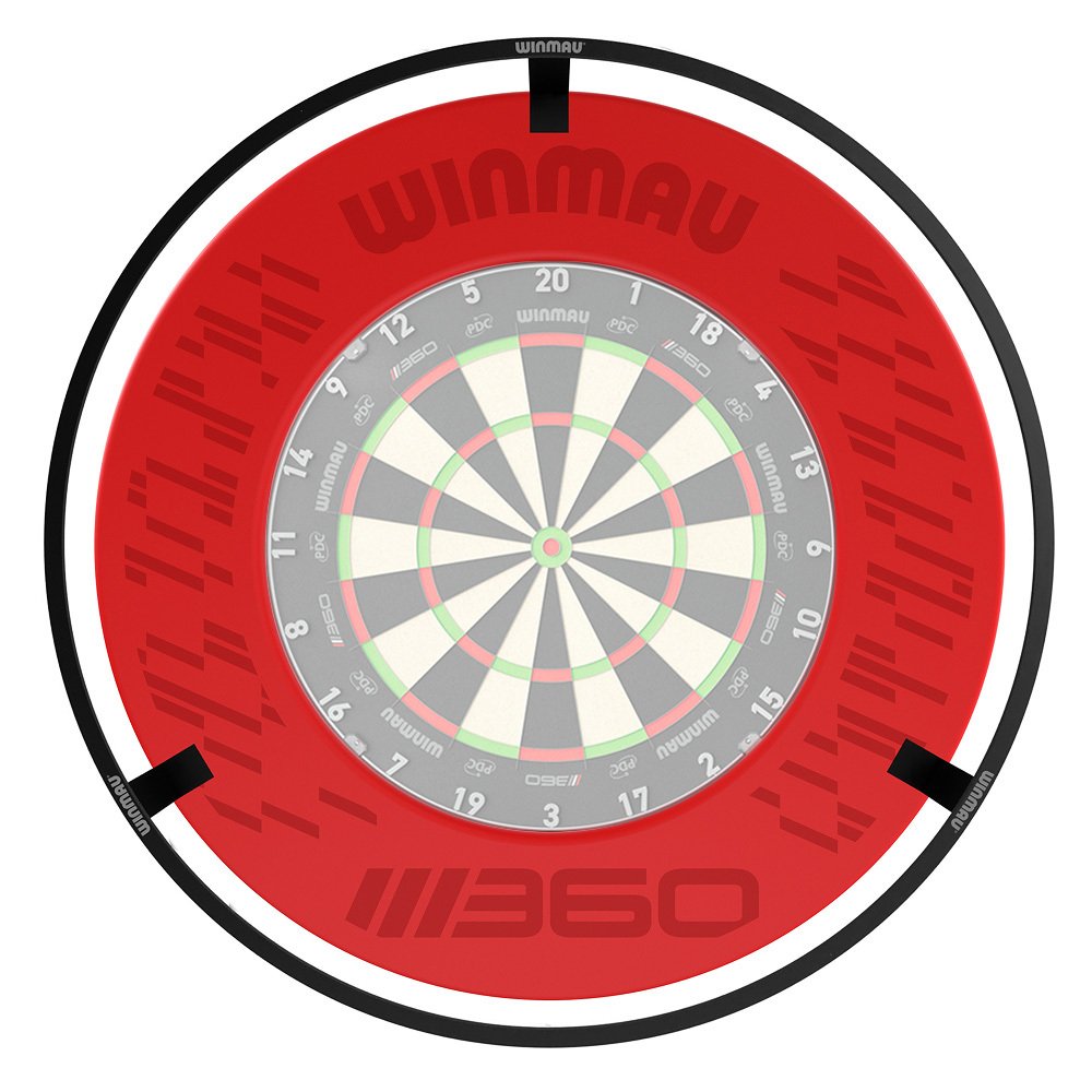 Winmau Plasma + Dartshopper Exclusive 360 Red Dartboard Surround