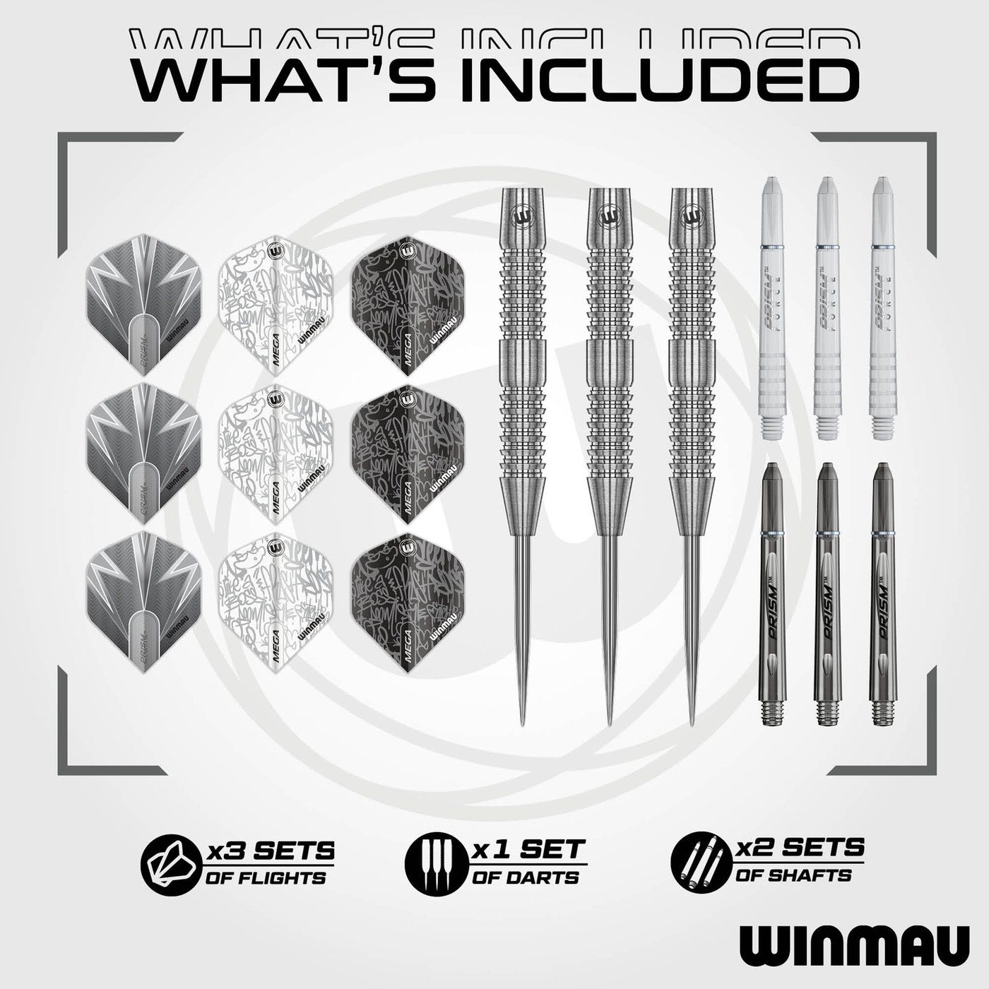 Winmau Tuscan Silver 90% Steel Tip Darts - Dartshopper