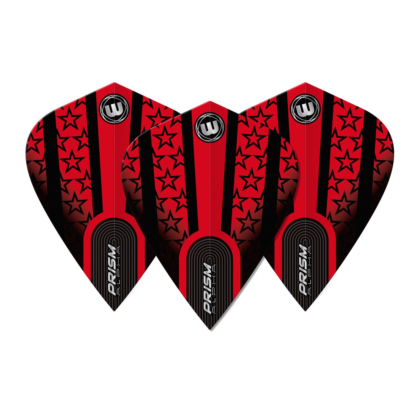 Winmau Prism Alpha Kite Red/Black Darts Flights