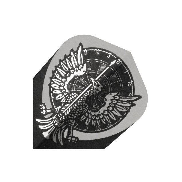 Harrows Quadro Dartboard Silver Darts Flights