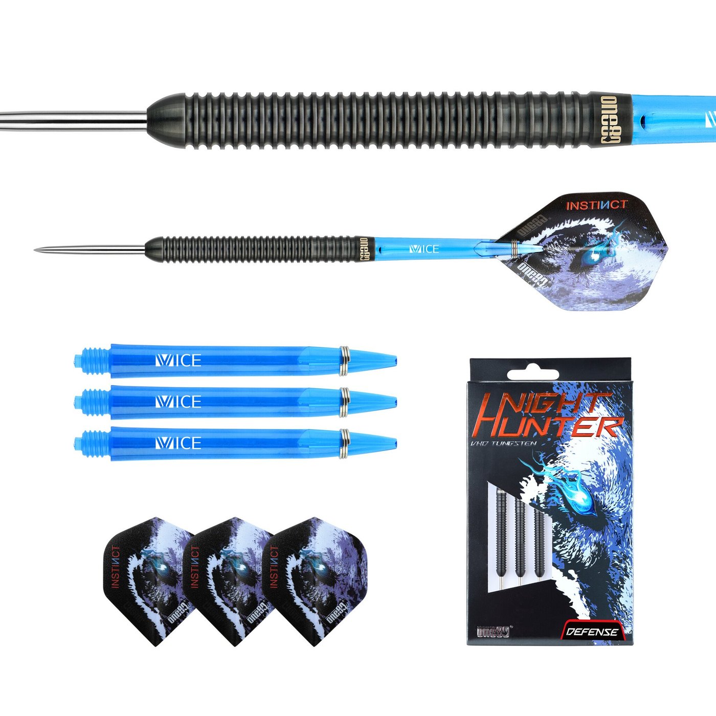ONE80 Night Hunter Defense 90% Steel Tip Darts