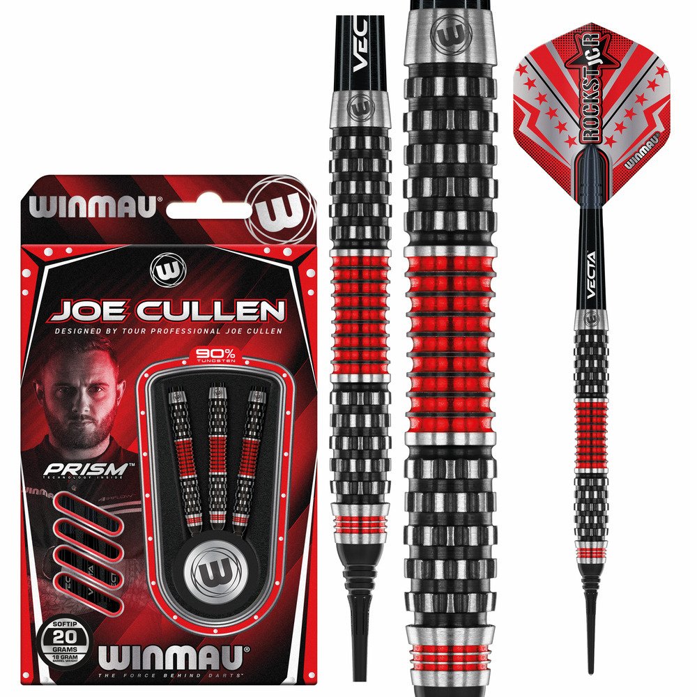 [Deuxième chance] Winmau Joe Cullen Rockstar Series RS 1.0 90% Soft Tip 20g - Fléchettes pointe Plastique
