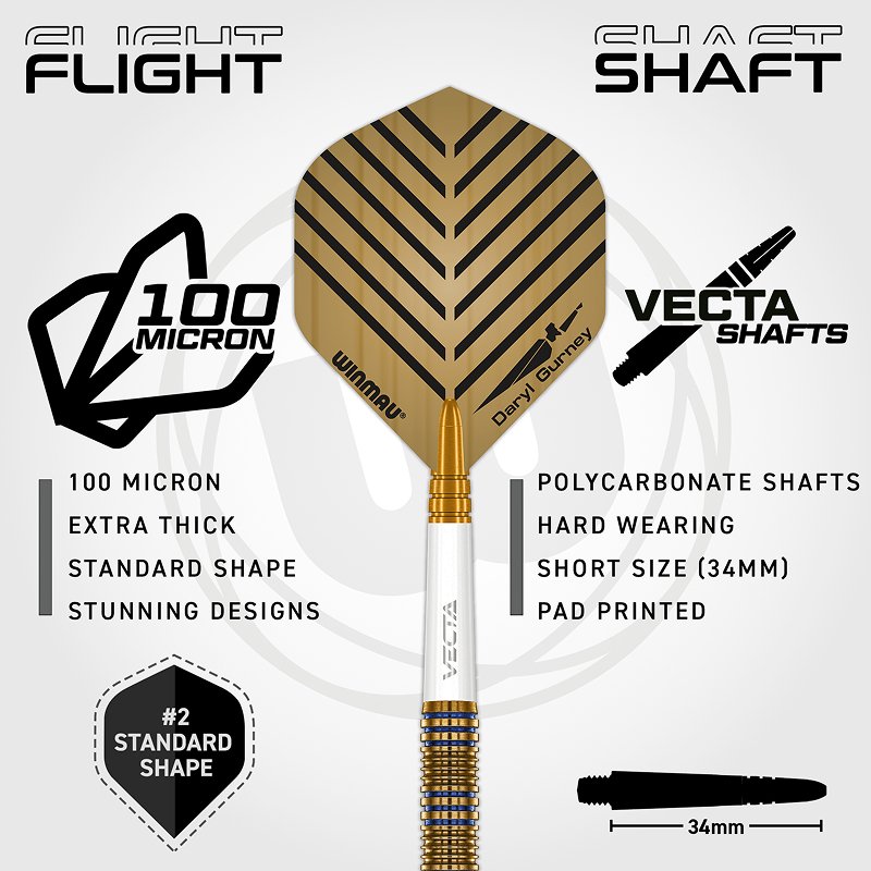 Winmau Daryl Gurney Signature Edition 95% - Steel Tip Darts