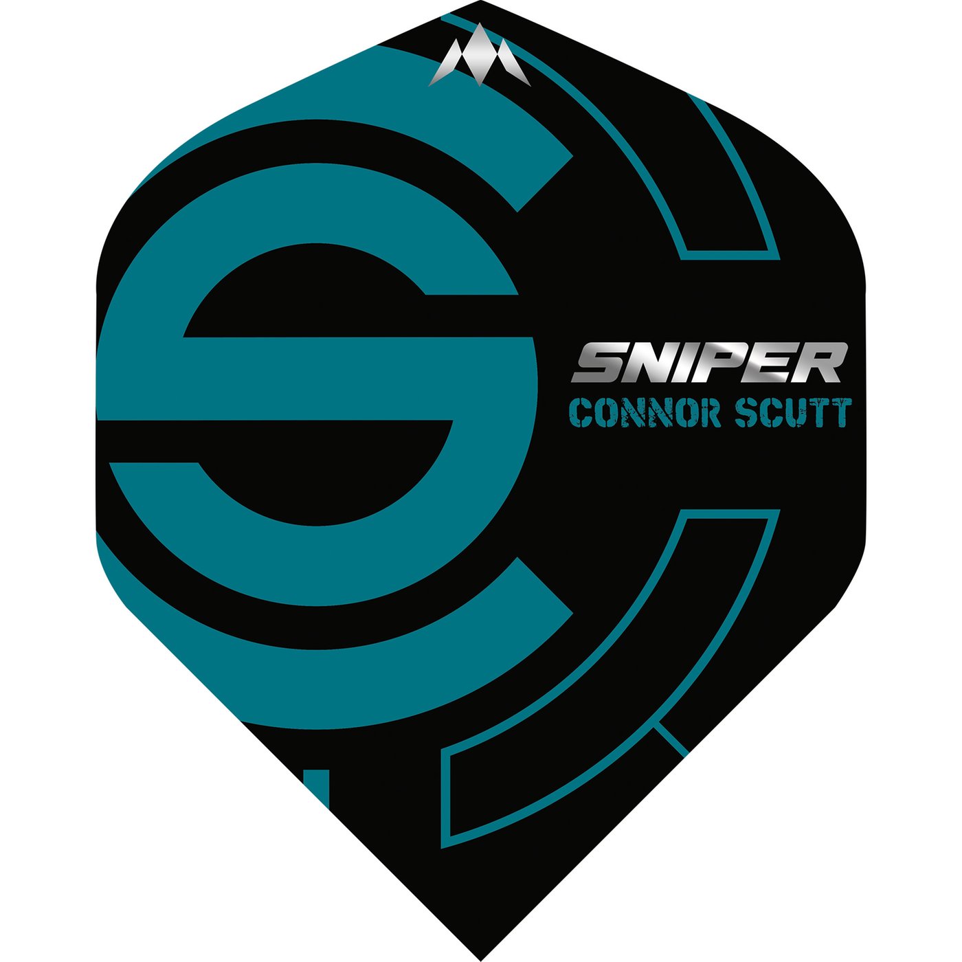 Mission Connor Scutt Black & Aqua NO2 Darts Flights