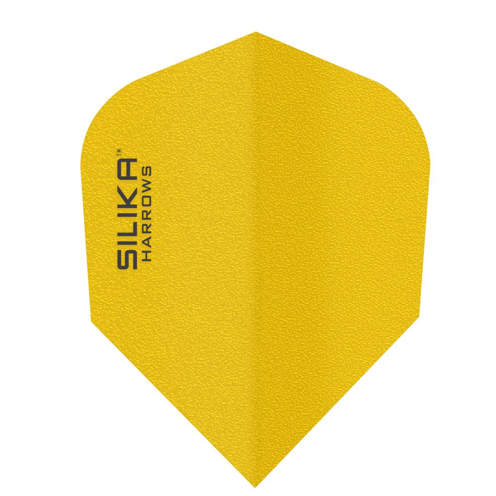 Harrows Silika Solid Yellow NO6 Tough Crystalline Coated Darts Flights