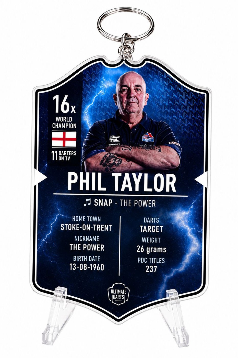 Ultimate Card Key Chain Phil Taylor