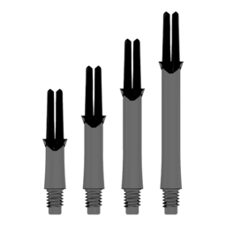 L-Style L- Locked Straight Clear Black Darts Shafts