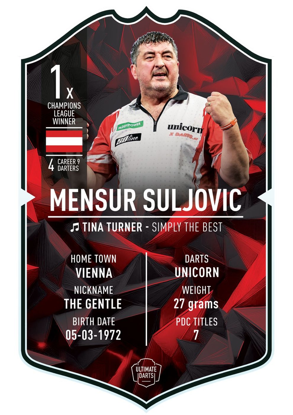 Ultimate Darts Card Mensur Suljovic 2026