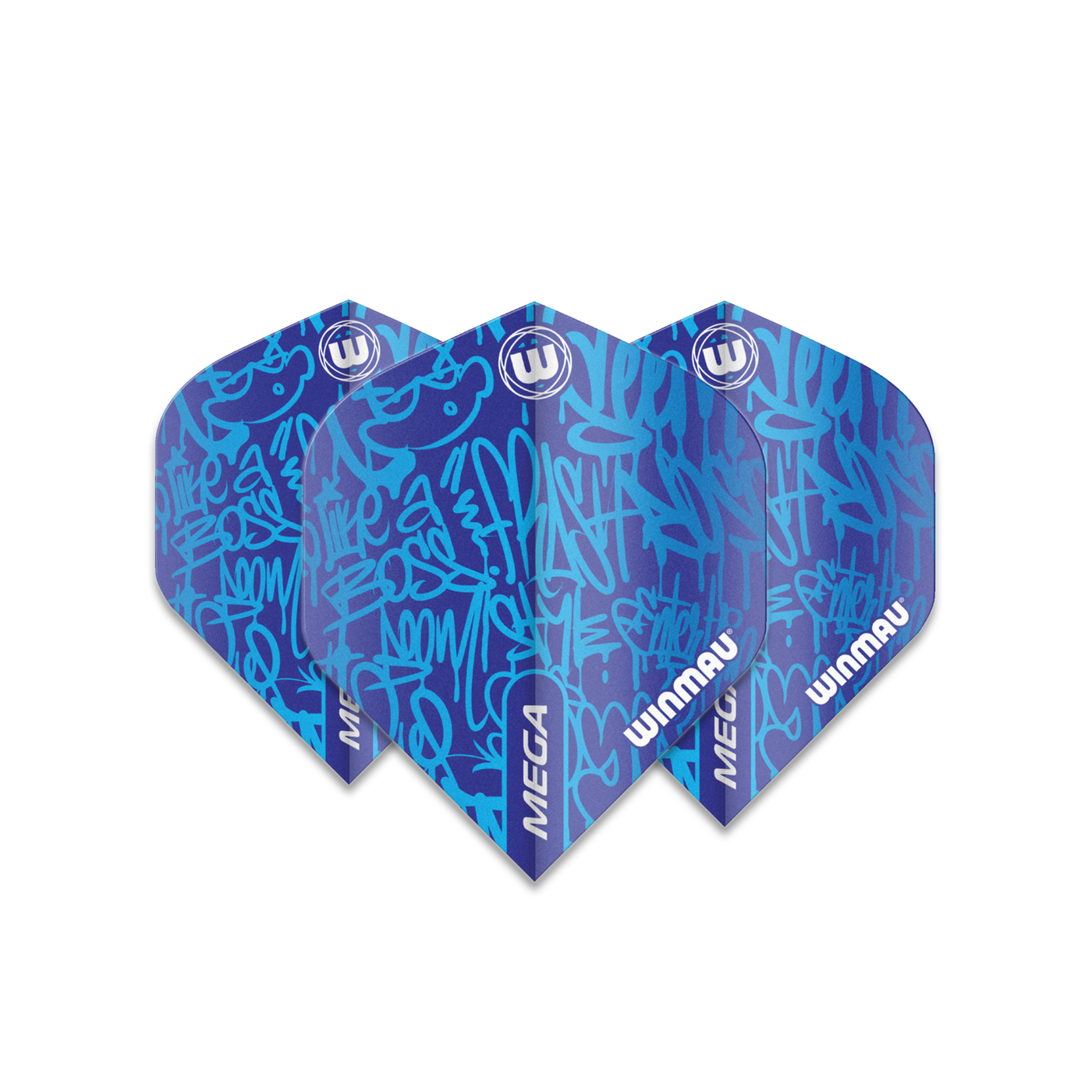 Winmau Mega Standard Graphic Blue Darts Flights