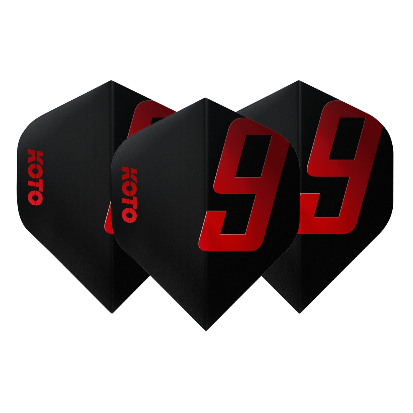 KOTO 9 Edition Metallic NO2 Black & Red Darts Flights