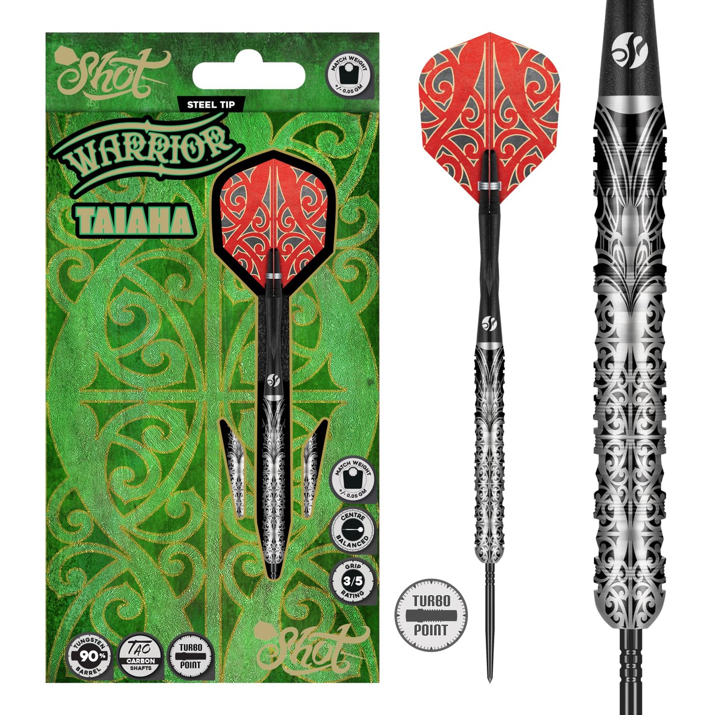 Shot Warrior Taiaha Turbo Point 90% - Dartpijlen