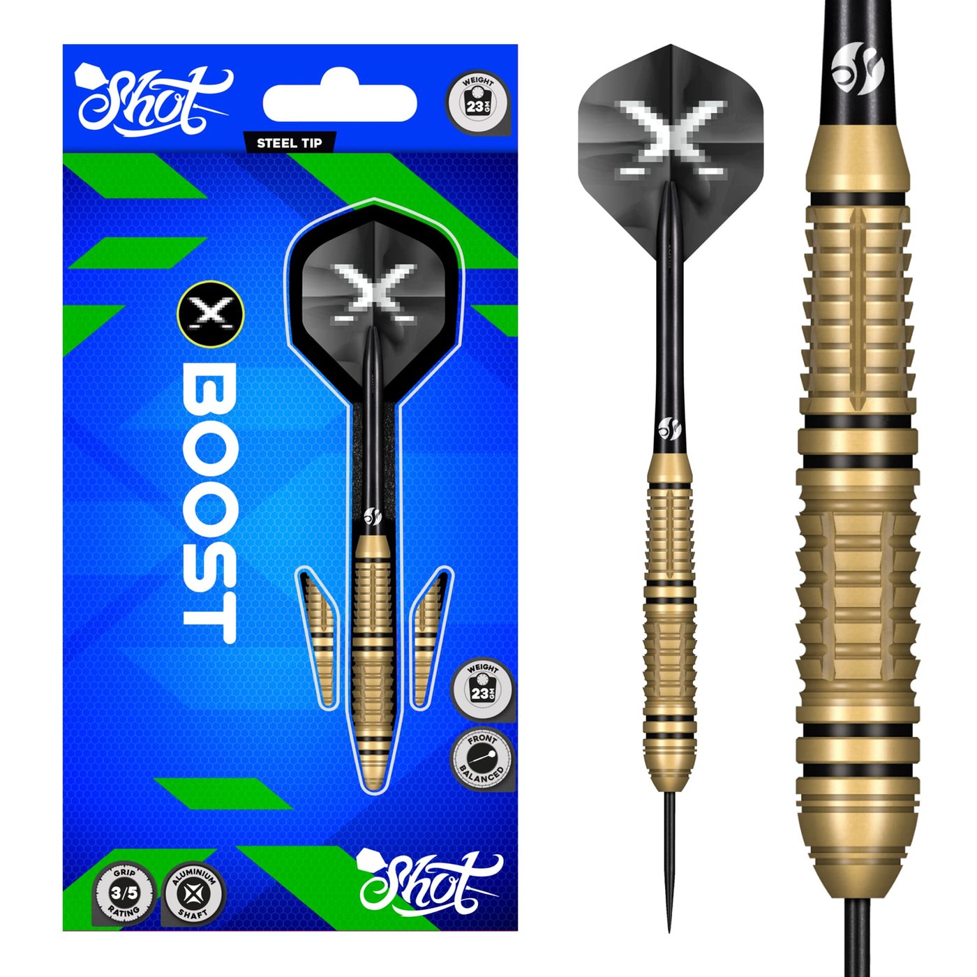 Shot X-Boost Brass - Steel Tip Darts