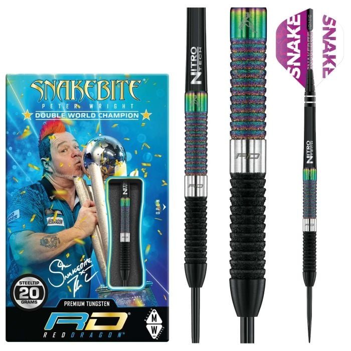 Red Dragon Peter Wright Snakebite World Champion Diamond Edition Darts  90%