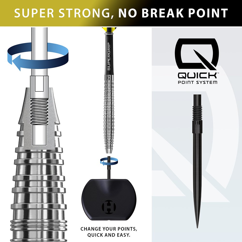 Harrows NX90 Tapered Quick Point 90% Steel Tip Darts - Dartshopper