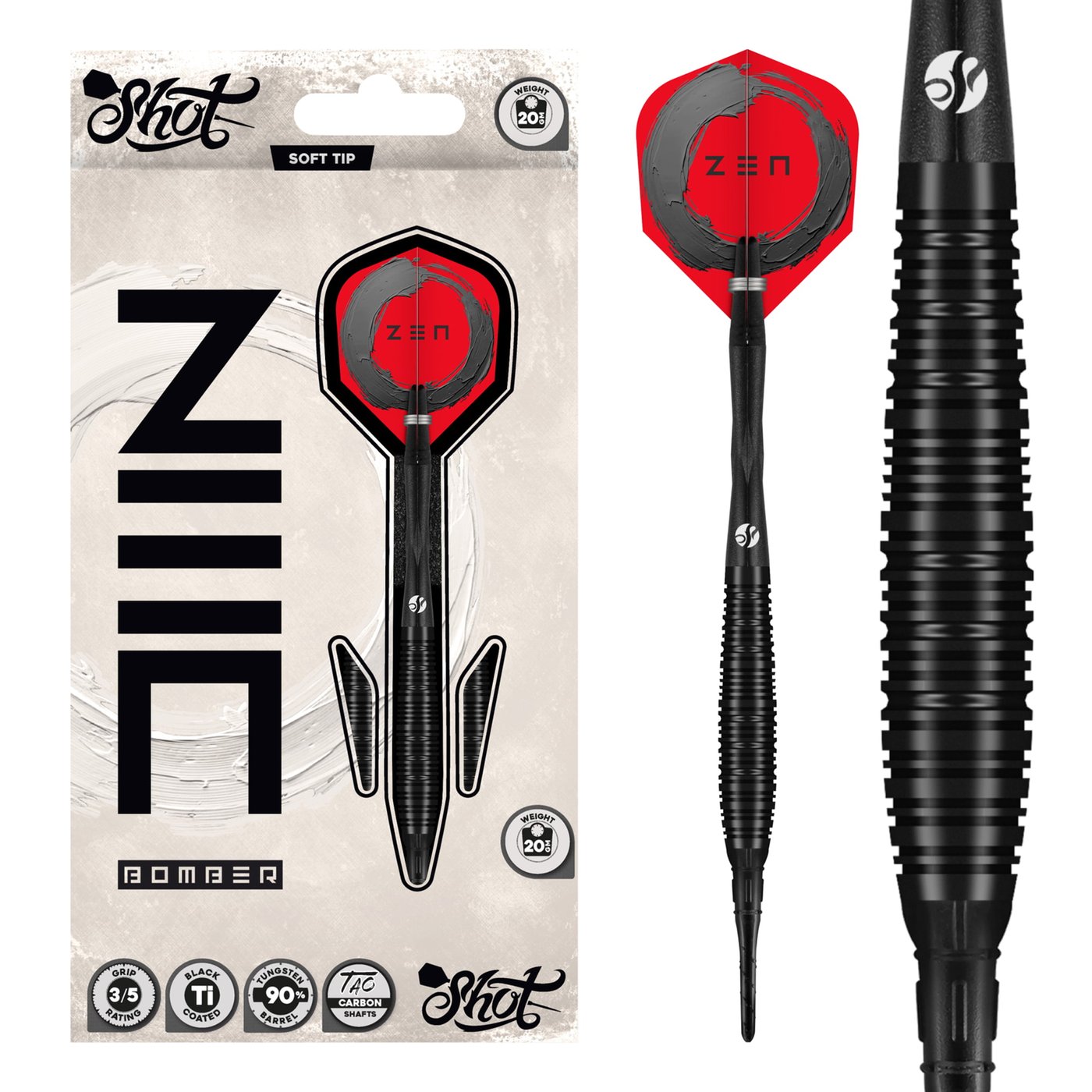 Shot Zen Bomber 90% - Soft Tip Darts