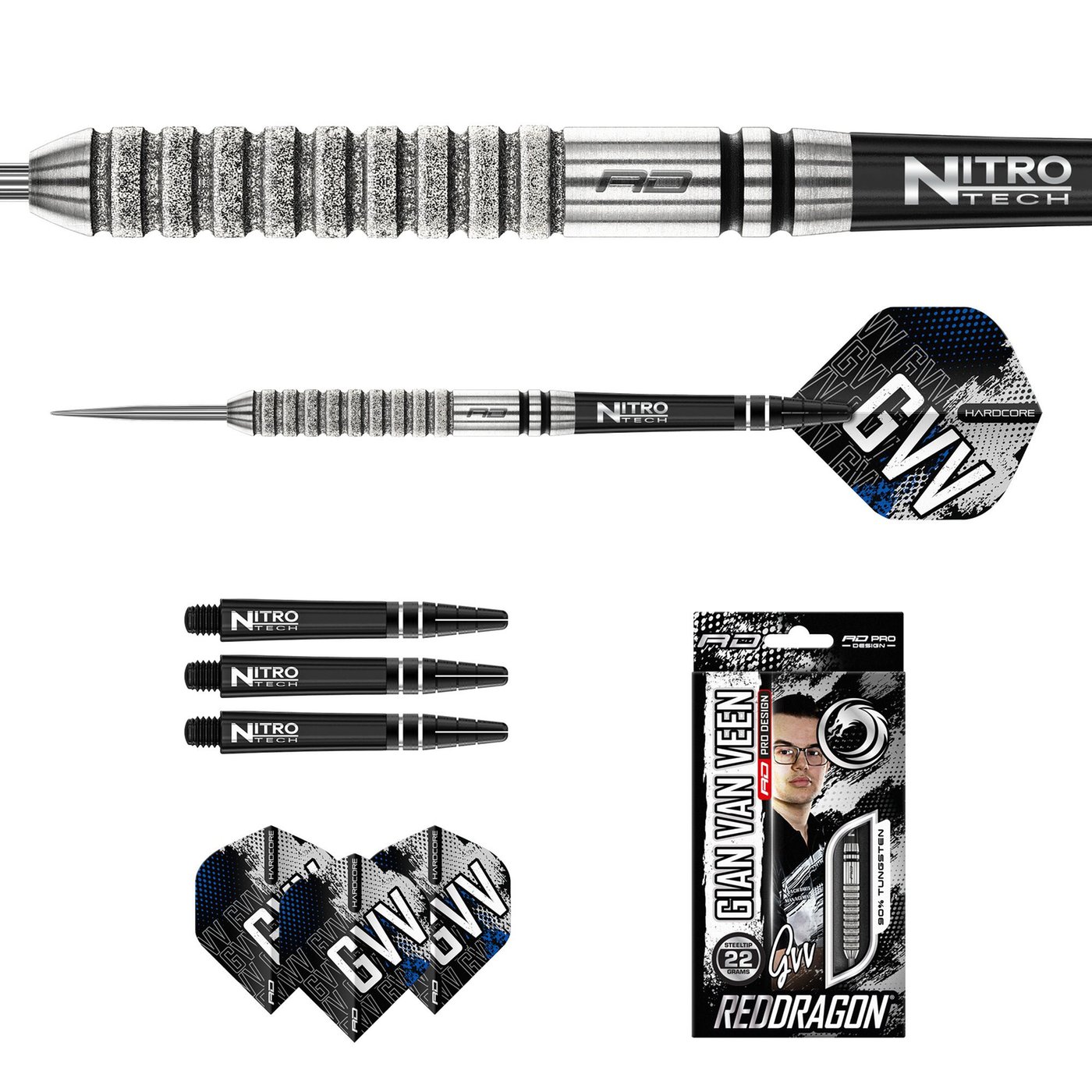 Red Dragon Gian van Veen Tour Edition 90% Darts