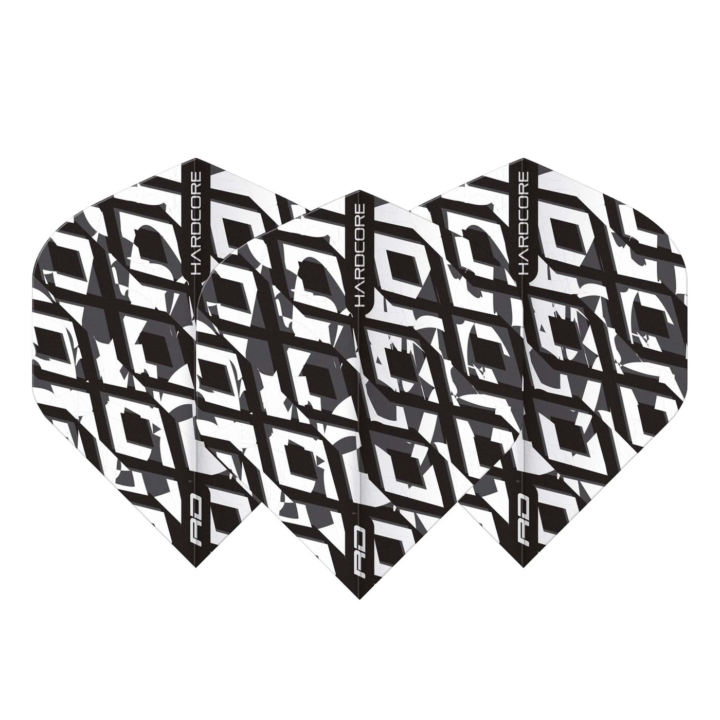 Red Dragon Hardcore Radical Black & White Darts Flights