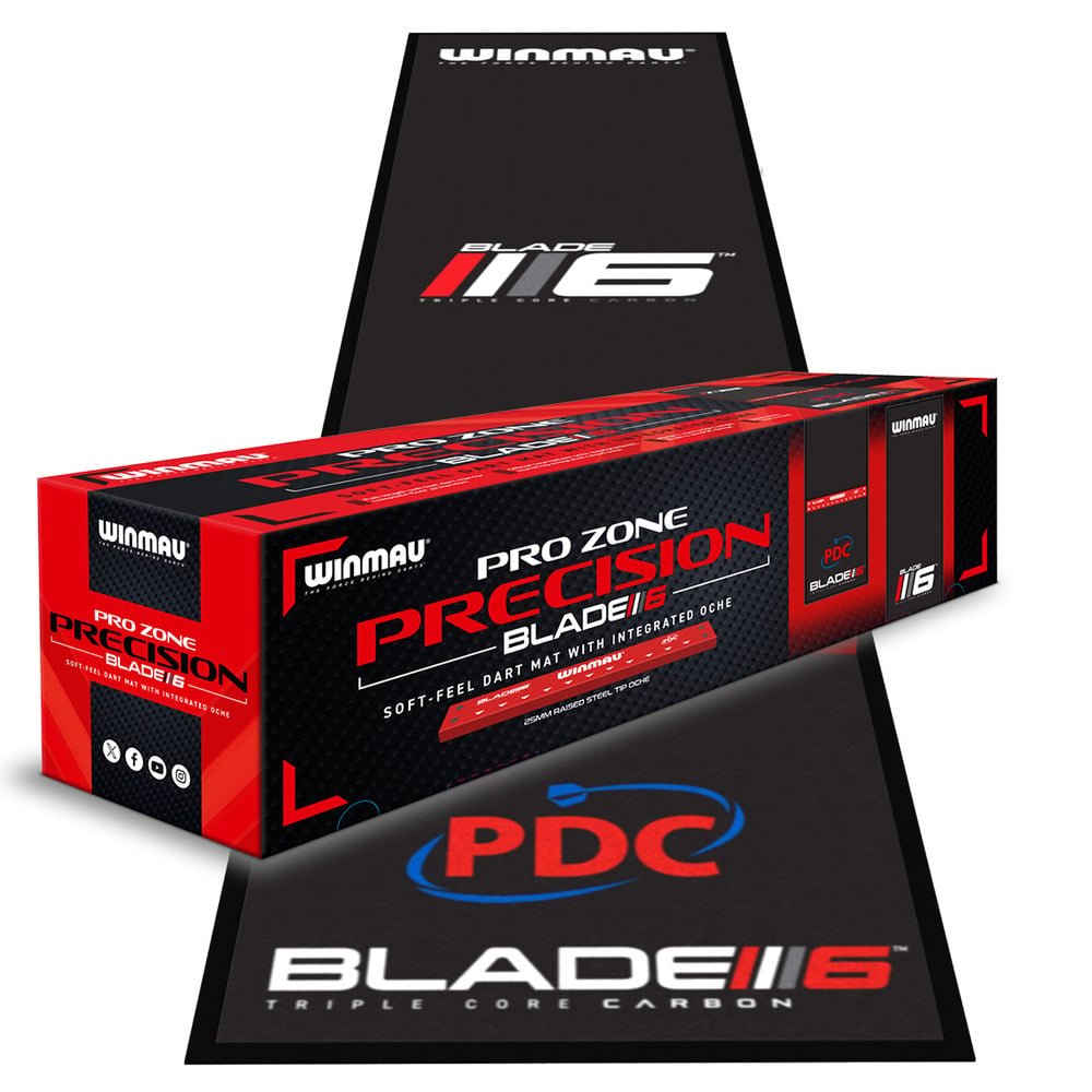 Winmau Pro Zone Precision Blade 6 + Integrated Oche Dart Mat