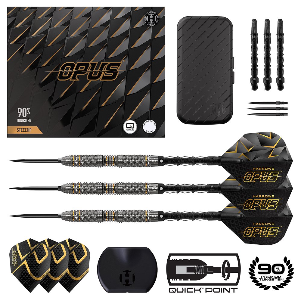 Harrows Opus Quick Point 90% - Steel Tip Darts