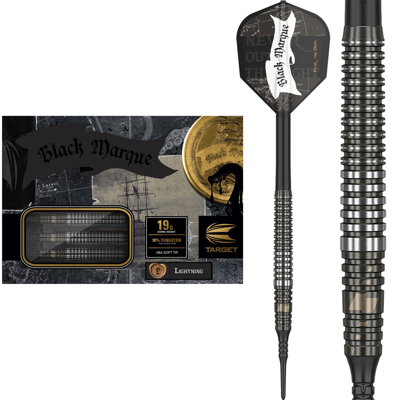 Target Japan Black Marque Lightning 90% Soft Tip Darts