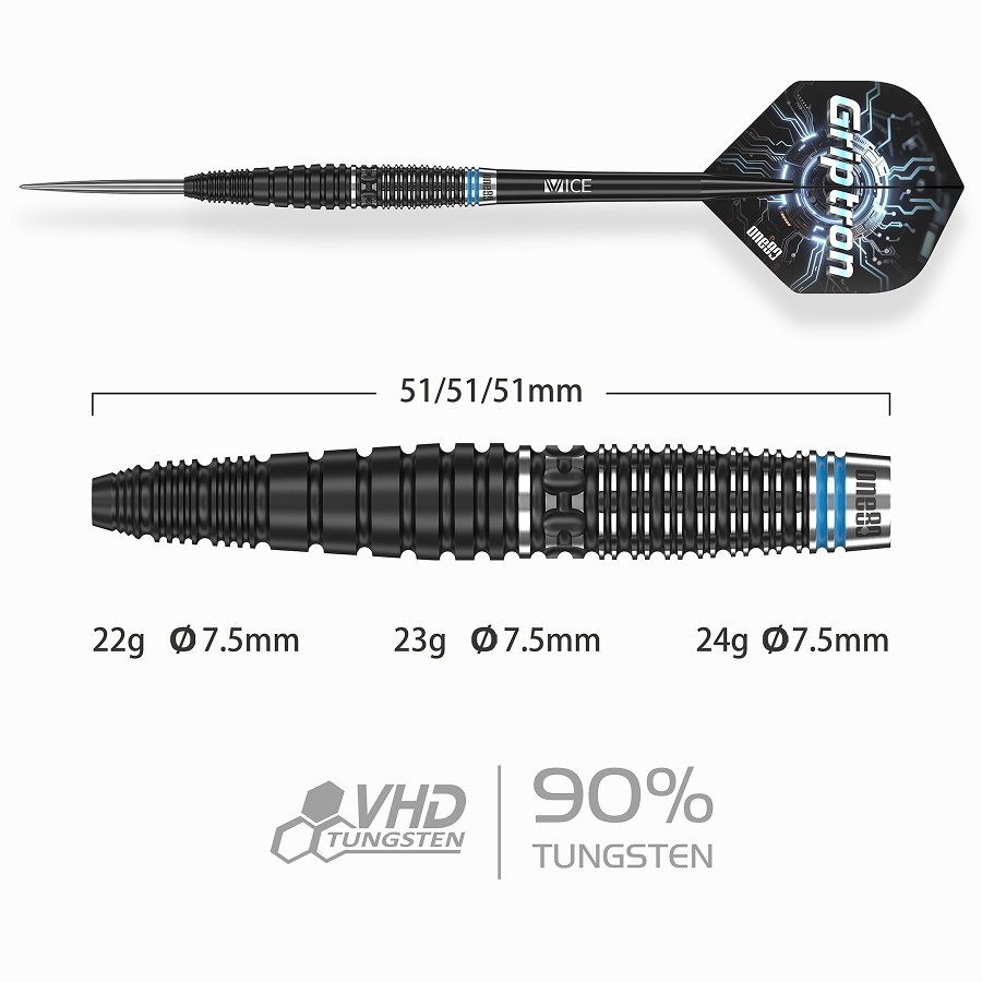 ONE80 Griptron GT1 90% - Steel Tip Darts - Dartshopper.com