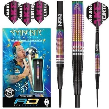 Red Dragon Peter Wright Snakebite World Champion Tapered SE Freccette Steel Darts