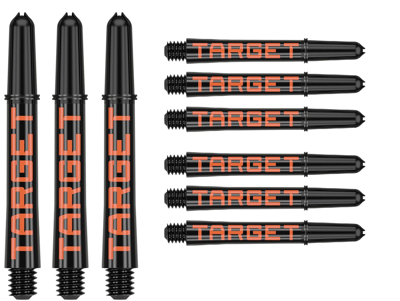 Cañas Target Pro Grip Tag 3 Set Black Orange