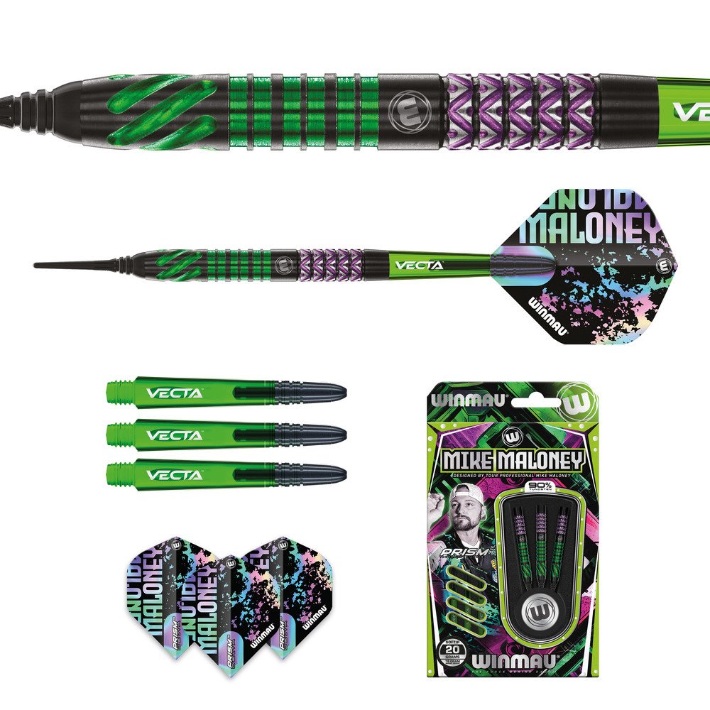 Winmau Mike Maloney 90% Soft Tip Darts - Dartshopper.com