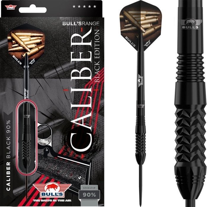 Bull's Caliber Black 90% - Steel Tip Darts
