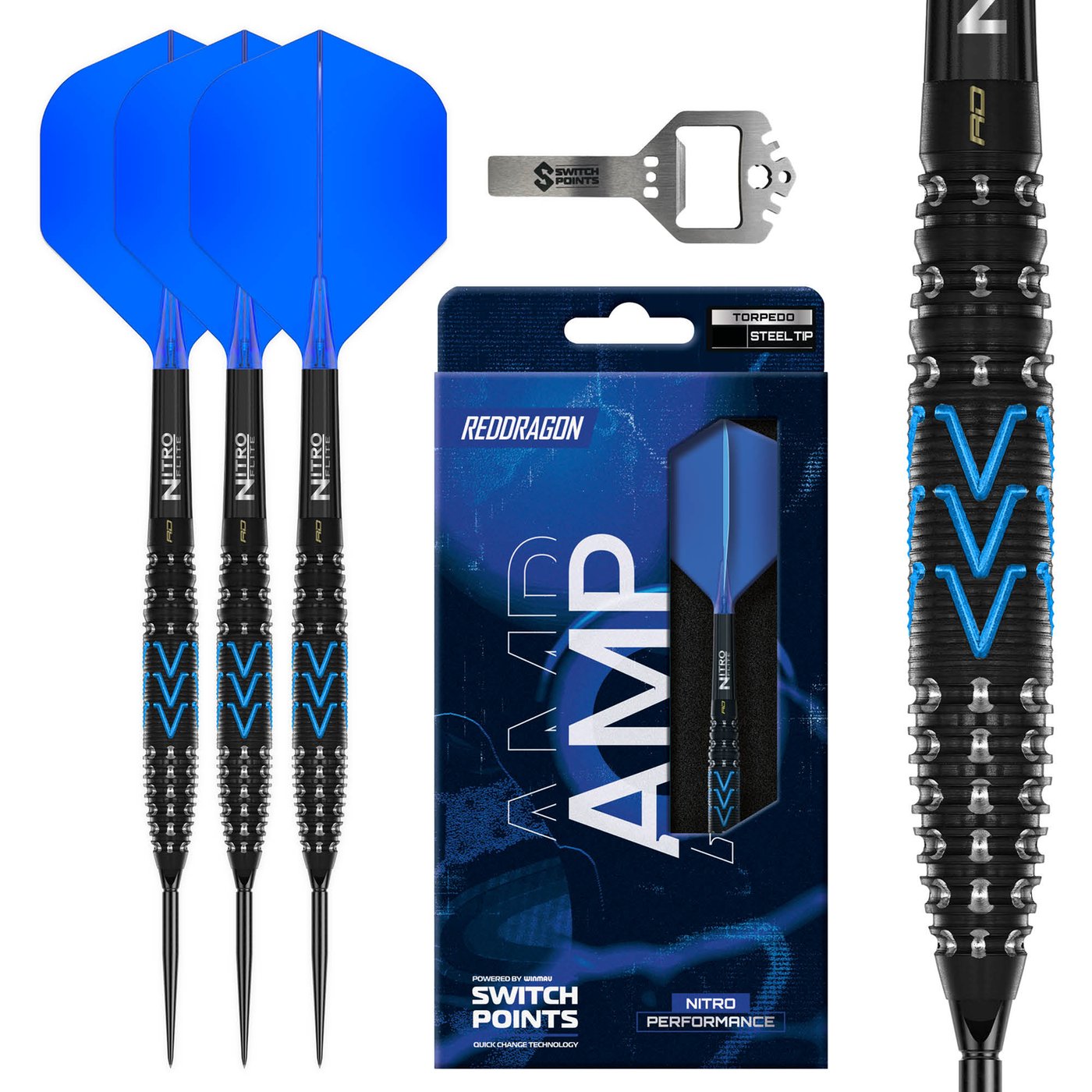 Red Dragon Amp Torpedo Switch Point 90% - Steel Tip Darts
