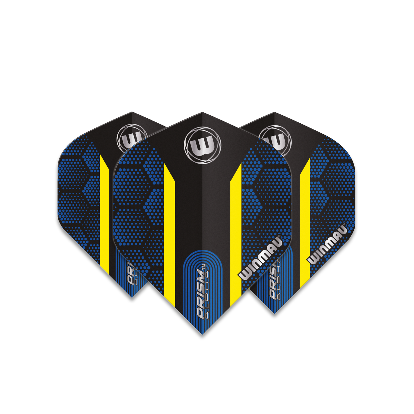 Plumas Winmau Prism Alpha Extra Thick Blue & Yellow Stripe