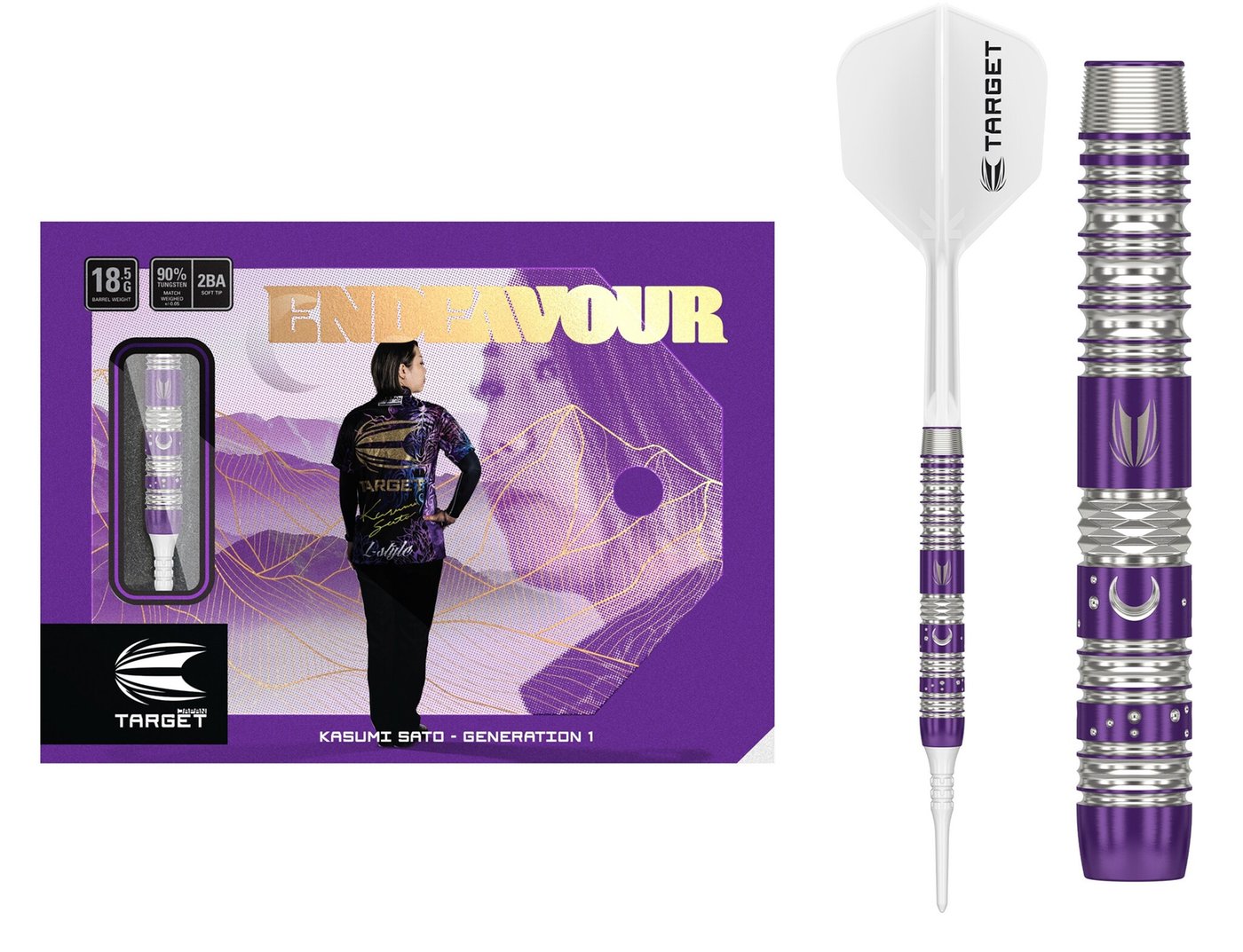 Target Japan Kasumi Sato Endeavour G1 95% Soft Tip Darts