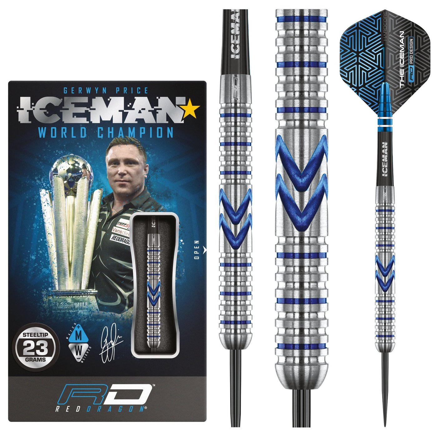 Red Dragon Gerwyn Price Iceman Midnight 90% Darts