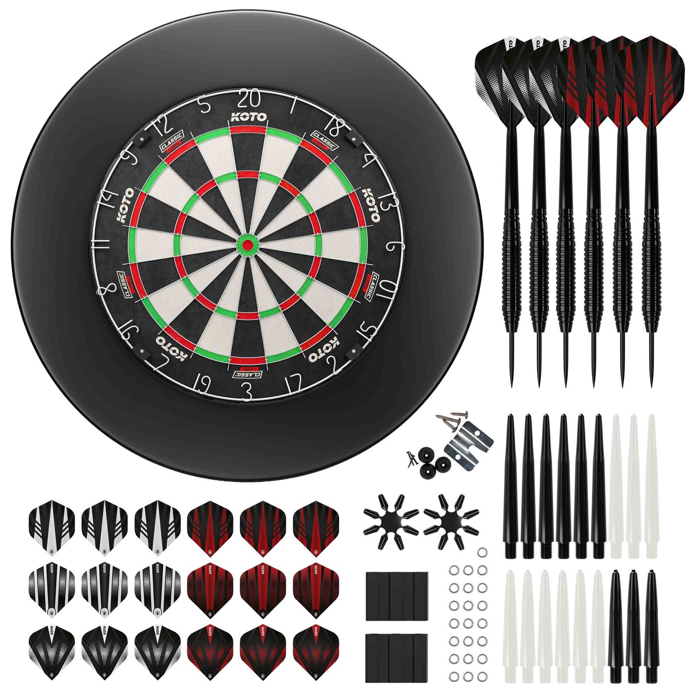 KOTO King Classic Edition + Surround + KOTO Accessory Kit Steeltip 90 Pieces - Dartset
