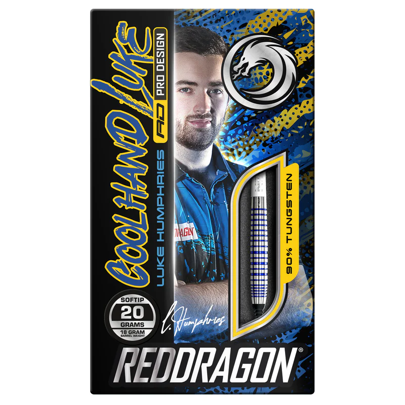 Red Dragon Luke Humphries TX3 Blue 90% Soft Tip Darts