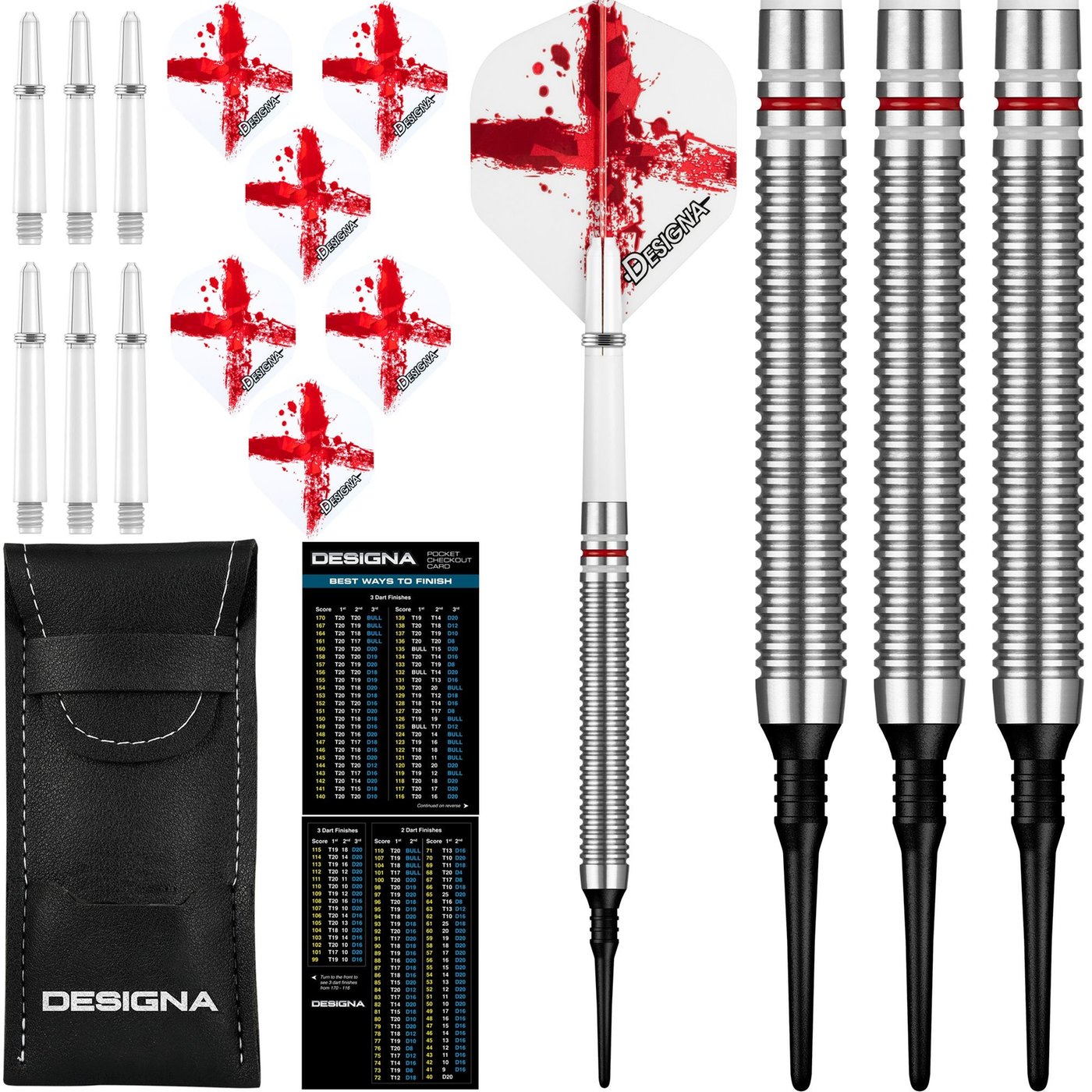 Patriot X England 90% Soft Tip Darts